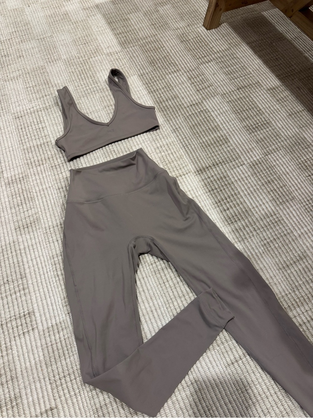 SET Active set High-Waist Legging and Scoop Sports Bra - Taupe